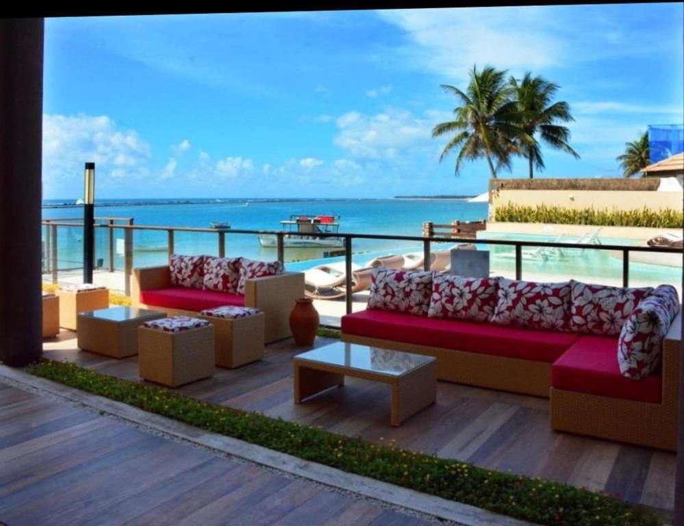Barra Bali - Pe Na Areia Com Vista Mar Lägenhet Barra de São Miguel Exteriör bild
